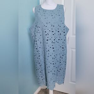 NWT Blue Embroidered Dress